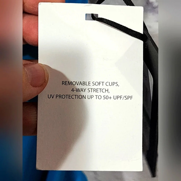 DKNY Women's Logo Cross Back One-Piece Turquoise Swimsuit Size XL NEW - Picture 7 of 9